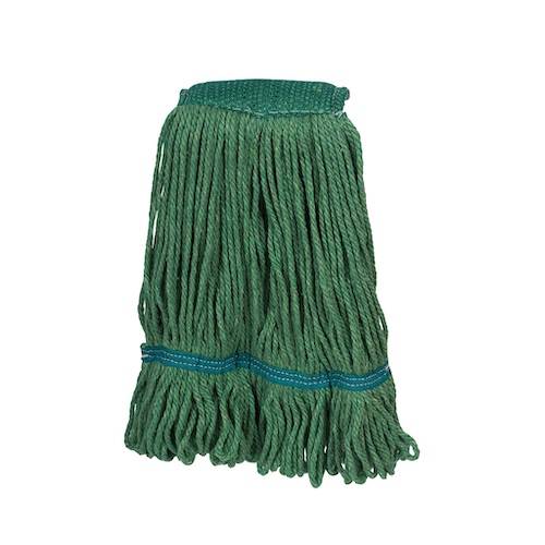 Coloured Hygiemix Kentucky Mop 450g - Green (x10)