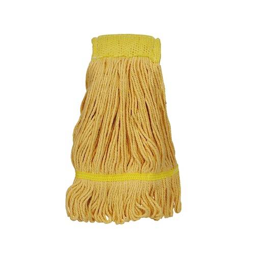 Coloured Hygiemix Kentucky Mop 450g - Yellow (x10)