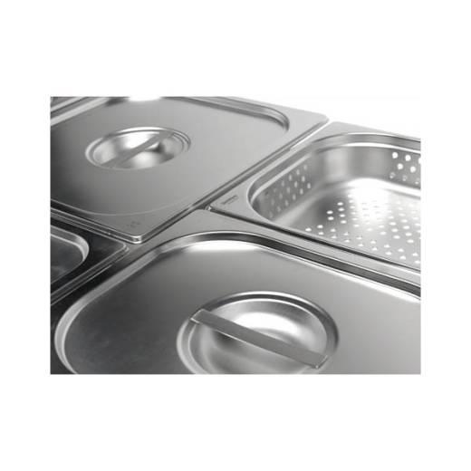 Stainless Steel Gastronorm Notched Lid 1/9