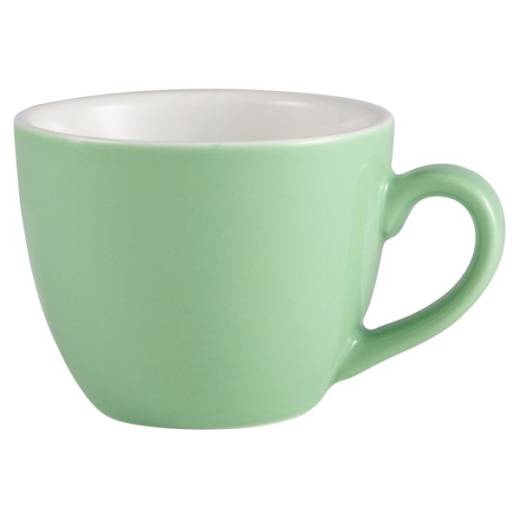 Royal Genware Bowl Shaped Cup 9cl Green (x6)