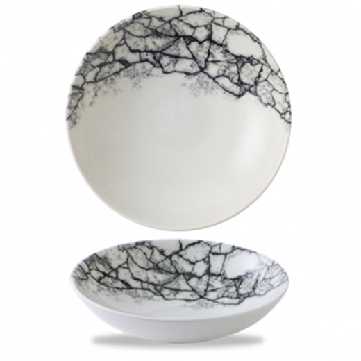 Kintsugi Accents Quartz Black Evolve Coupe Bowl 24.8cm/9.75in 113.6cl/40oz (x12)