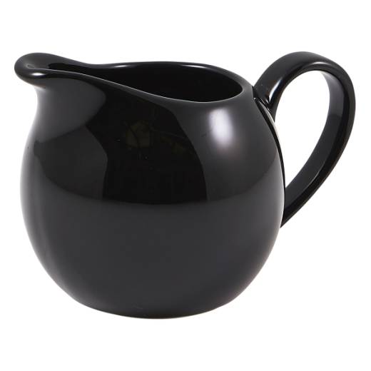 Genware Porcelain Jug 14cl/5oz Black (x6)