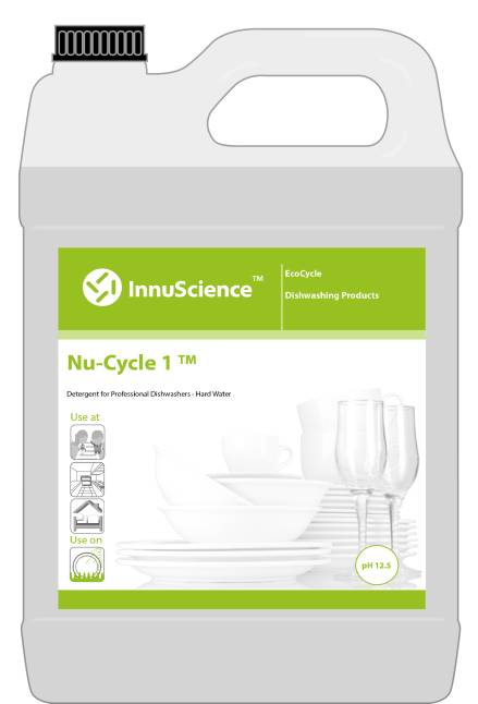 Nu-Cycle 1: Detergent For Professional Dishwashers (Hard Water) (2x5L)