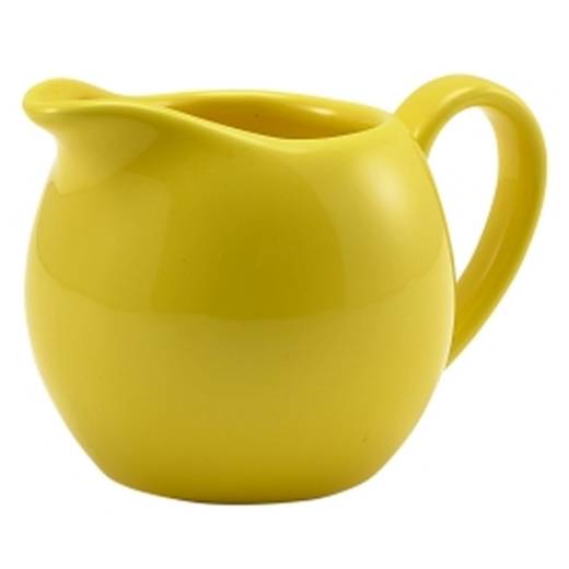 Genware Porcelain Yellow Jug 14cl/5oz (x6)