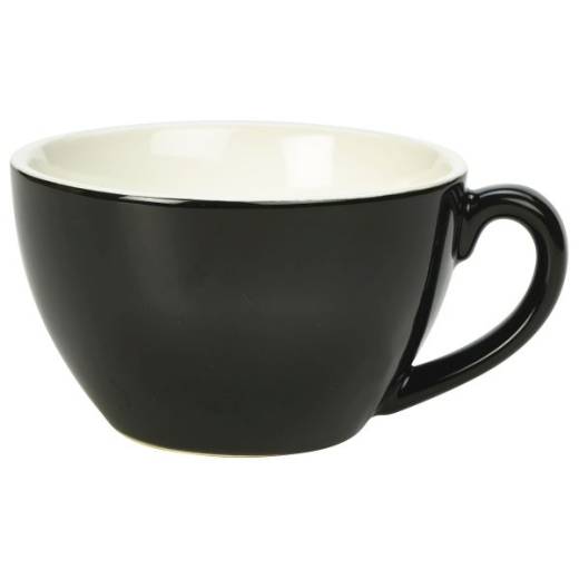 Royal Genware Bowl Shaped Cup 34cl Black (x6)