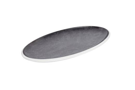 SYNERGY Dark Rock Oval Platter 33x22cm/12.9x8.7in (x6)