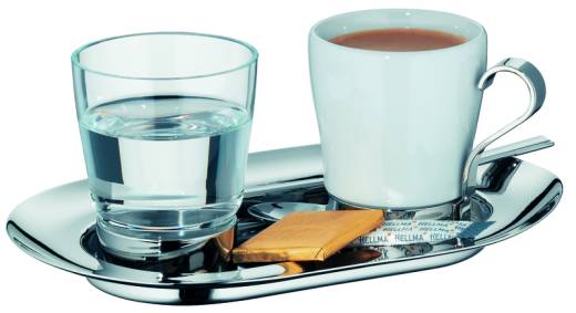 COFFEE CULTURE Espresso 6 Piece Set (Serving Trays, Porcelain S Cups, S Handles, S Glasses, S Rings & Demi-Tasse Spoons)