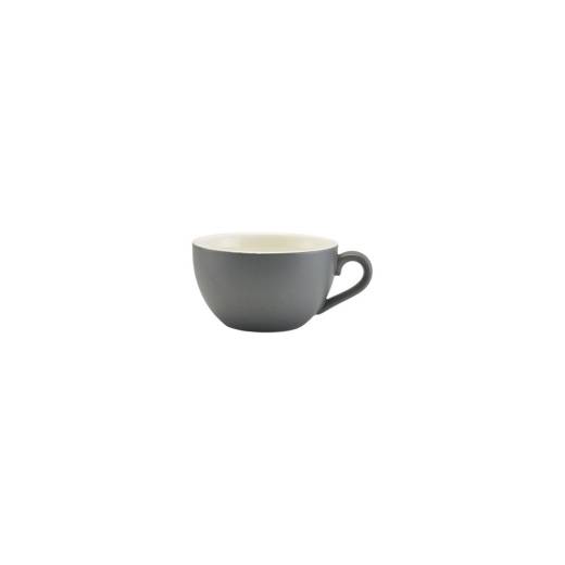 Matt Grey Porcelain Bowl Shaped Cup 17.5cl/6oz (x6)