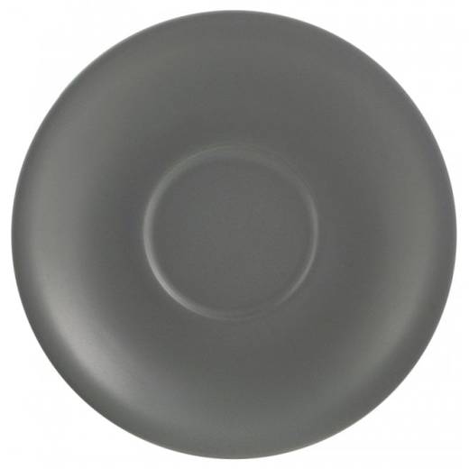 Matt Grey Porcelain Saucer 12cm (x6)