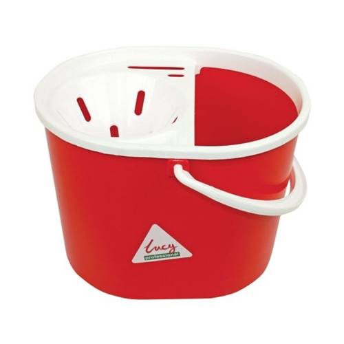 Lucy Oval Mop Bucket Red