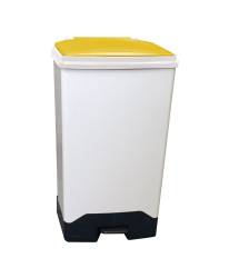 Fully Plastic Fire Retardent Sackholder 70L White / Yellow Lid