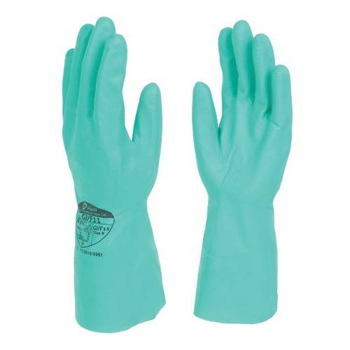Shield Nitrile Industrial Glove - Green (Size Medium)
