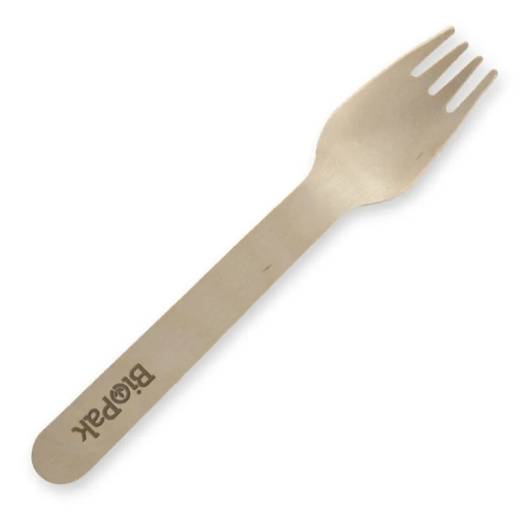 Wooden Wax Coated Fork 16cm (x1000)