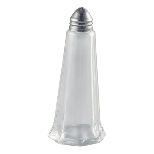 Glass Lighthouse Salt Shaker Silver Top