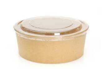 Clear PET Round Lid for 750/1000ml Kraft Bowl (x300)