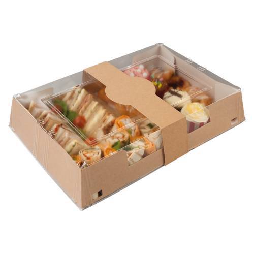 Let's Do Lunch Large Platter rPET Lid 450x311x82mm (x25)