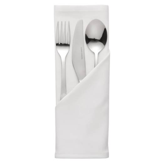 Mitre Occasions Polyester Napkins White 51x51cm (x10)