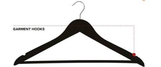 Guest Hangers With Conventional Hook Black (x100)