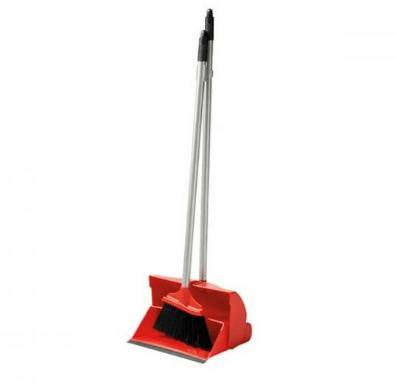 Lobby Dustpan & Brush Red