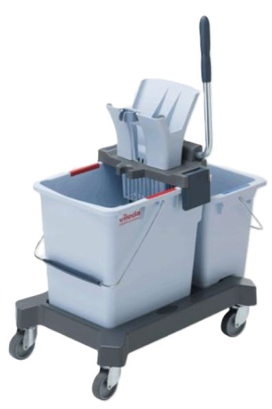 Ultraspeed Pro Double Bucket Trolley 25L (with mop frame and trio pad, no handle)